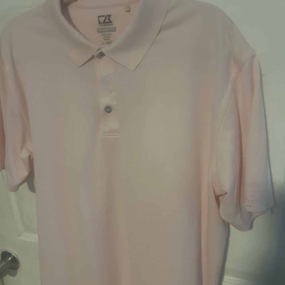 Cutter & Buck Men's Light Pink Polo Shirt